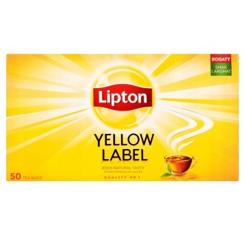 Herbata ekspresowa czarna LIPTON YELLOW LABEL torebka z zawieszką 50 szt.