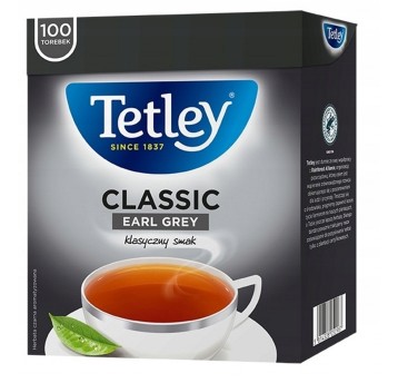 Herbata ekspresowa czarna TETLEY CLASSIC Earl Grey torebka bez zawieszki 100 szt.