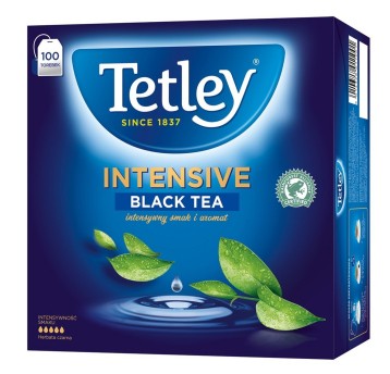 Herbata ekspresowa czarna TETLEY INTESIVE Black Tea torebka bez zawieszki 100 szt.