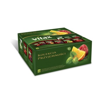 Herbata ekspresowa mix VITAX Kompozycja 9 smaków (wieloowocowa) torebka z zawieszką 90 szt.