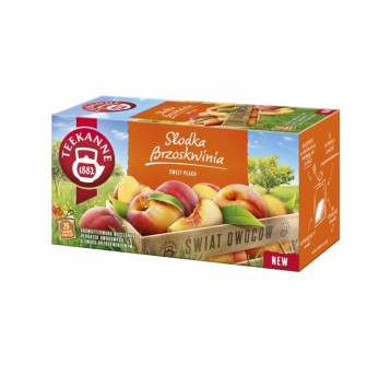 Herbata ekspresowa owocowa TEEKANNE (brzoskwinia) torebka koperta World of Fruits 20 szt.
