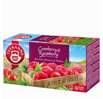 Herbata ekspresowa owocowa TEEKANNE Cranberry & Raspberry (żurawina, malina) torebka koperta 20 szt.