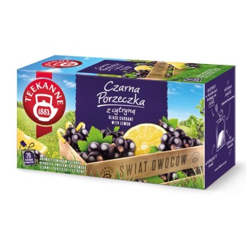 Herbata ekspresowa owocowa TEEKANNE Czarna porzeczka z cytryną (czarna porzeczka, cytryna) torebka koperta 20 szt.