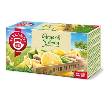 Herbata ekspresowa owocowa TEEKANNE Ginger & Lemon (imbir, cytryna) torebka koperta 20 szt.