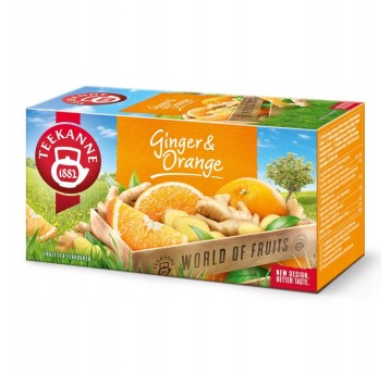 Herbata ekspresowa owocowa TEEKANNE Orange & Ginger (imbir, pomarańcza) torebka koperta 20 szt.