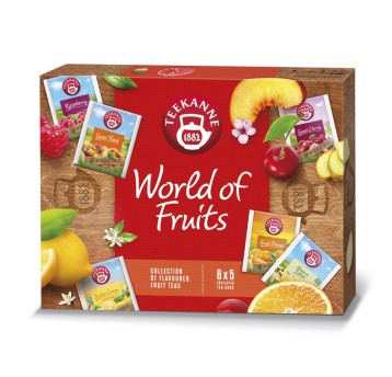 Herbata ekspresowa owocowa TEEKANNE World of Fruits (owocowa) torebka koperta mix 30 kopert (5x6 smaków) 30 szt.