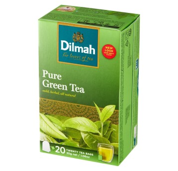 Herbata ekspresowa zielona DILMAH Pure Green torebka z zawieszką 20 szt.