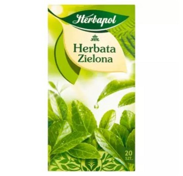 Herbata ekspresowa zielona HERBAPOL torebka bez zawieszki 20 szt.