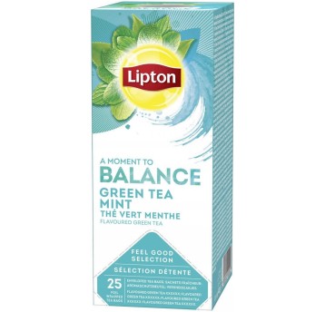 Herbata ekspresowa zielona LIPTON Green Tea Mint (mięta) torebka koperta 25 szt.