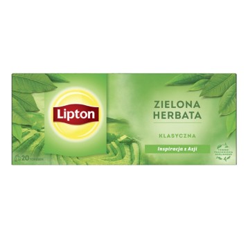 Herbata ekspresowa zielona LIPTON Klasyczna torebka z zawieszką 20 szt.