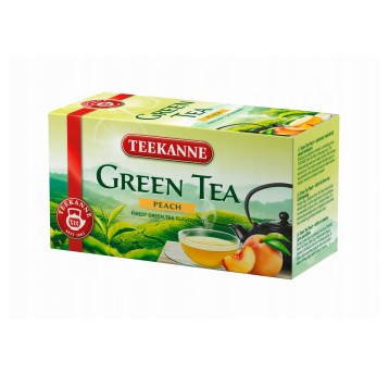 Herbata ekspresowa zielona TEEKANNE Green Tea Peach (brzoskwinia) torebka koperta 20 szt.