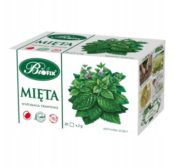 Herbata ekspresowa ziołowa BIFIX (mięta) torebka bez zawieszki 20 szt.