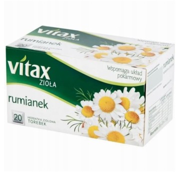 Herbata ekspresowa ziołowa VITAX (rumianek) torebka bez zawieszki 20 szt.