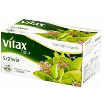 Herbata ekspresowa ziołowa VITAX (szałwia) torebka bez zawieszki 20 szt.
