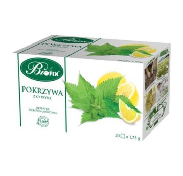 Herbata ekspresowa ziołowo-owocowa BIFIX Pokrzywa z cytryną (pokrzywa, cytryna) torebka bez zawieszki 20 szt.