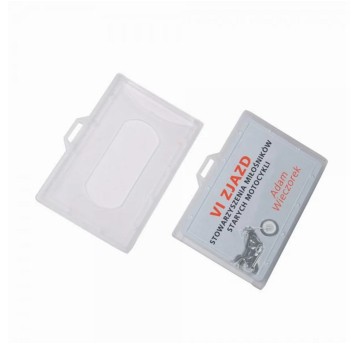 Identyfikator do kart OPUS 55 x 90mm poziomy kol. przezroczysty [401161]