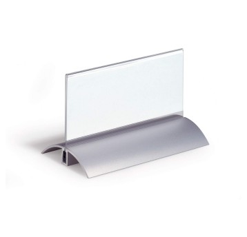 Identyfikator prezentacyjny biurkowy poziom 6,1 x 15cm DURABLE kol. srebrny 2 szt. [820119]