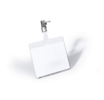 Identyfikator uniwersalny DURABLE 60 x 90mm z klipsem poziomy kol. przezroczysty 25 szt. [800319]