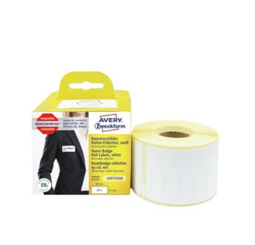 Identyfikatory do termodruku imienne w rolce typu Dymo usuwalne foliowe AVERY ZWECKFORM 41 x 89mm kol. biały 200 szt. 11356 [AS0722560]