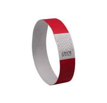 Identyfikatory opaski na rękę AVERY ZWECKFORM 256 x 19mm kol. czerwony neonowy 500 szt. posiadają numerację seryjną [TYVRD-50]