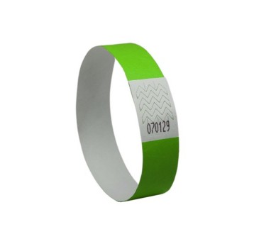 Identyfikatory opaski na rękę AVERY ZWECKFORM 256 x 19mm kol. zielony neonowy 500 szt. posiadają numerację seryjną [TYVGN-50]