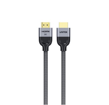 Kabel połączeniowy HDMI(M) / HDMI(M) 3m UNITEK kol. czarny v2.1 8K oplot nylonowy [C11093RGY01-3M]