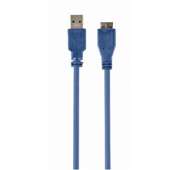 Kabel połączeniowy USB-A(M) / USB-MicroB(M) 1,8m GEMBIRD kol. niebieski [CCP-MUSB3-AMBM-6]