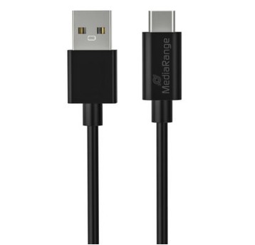 Kabel połączeniowy USB-A / USB-C 1,8m MEDIARANGE kol. czarny [MRCS182]