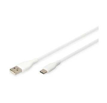 Kabel połączeniowy USB-A / USB-C 2m DIGITUS kol. biały silikonowy [AK-300340-020-W]