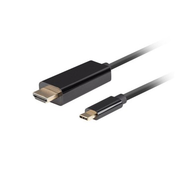 Kabel połączeniowy USB-C(M) / HDMI(M) 1,8m LANBERG kol. czarny v2.0 4K [CA-CMHD-10CU-0018-BK]