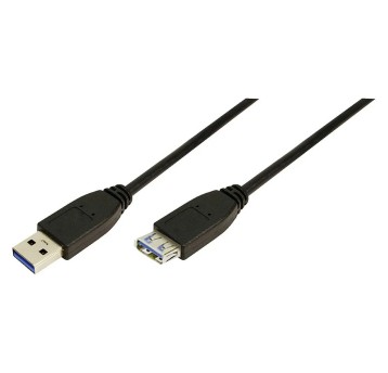 Kabel przedłużający USB-A / USB-A 3m LOGILINK kol. czarny [CU0043]