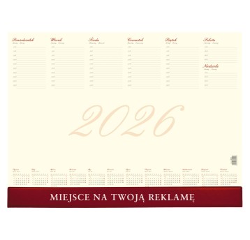 Kalendarz 2026 biuwar 550 x 410mm z listwą WOKÓŁ NAS Business [KB049K]
