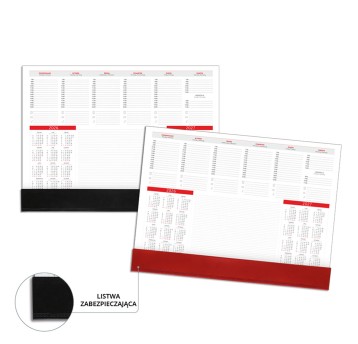 Kalendarz 2026 biuwar A2 z listwą ANIEW wielokolorowy [30 kartek]