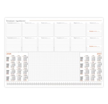 Kalendarz 2026 biuwar bez listwy LUCRUM wielokolorowy 26 kartek [BF4]
