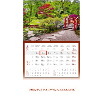 Kalendarz 2026 jednodzielny ścienny WOKÓŁ NAS Ogród [KS056B]
