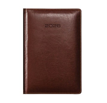 Kalendarz 2026 książkowy A5 dzienny registry drukowane JOTAN Classic kol. brązowy [KC281]