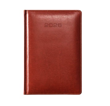 Kalendarz 2026 książkowy A5 dzienny registry drukowane JOTAN kol. brązowy [KXC290]