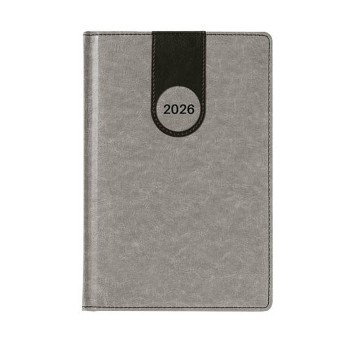 Kalendarz 2026 książkowy A5 dzienny registry drukowane JOTAN kol. szary [KX404]
