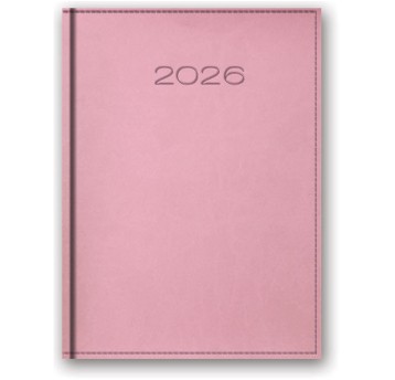 Kalendarz 2026 książkowy A5 dzienny registry drukowane LUCRUM Vivella kol. różowy [21D-18]