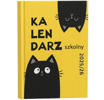 Kalendarz 2026 książkowy A5 tygodniowy JOTAN szkolny wielokolorowy Koty [KDS_2026]