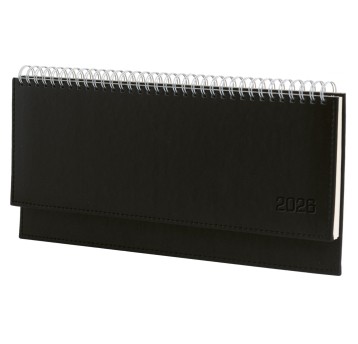 Kalendarz 2026 na biurko leżący WOKÓŁ NAS Vivella kol. czarny na spirali [KB047VB]