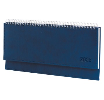 Kalendarz 2026 na biurko leżący WOKÓŁ NAS Vivella kol. granatowy na spirali [KB047VB]