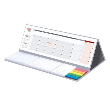 Kalendarz 2026 na biurko miesięczny WOKÓŁ NAS z notesem i zakładkami kol. czarny MAXI [KB062B]