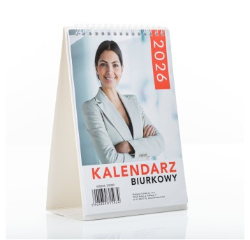 Kalendarz 2026 na biurko pionowy O-PRESS stojący na spirali [218200]