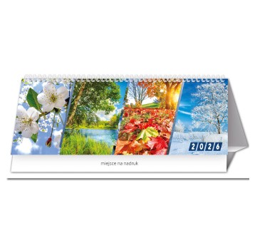 Kalendarz 2026 na biurko poziomy JOTAN 4 Pory roku [TBS155]