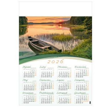 Kalendarz 2026 planszowy A1 ścienny CRUX wielokolorowy Mazury [KPA1-22]