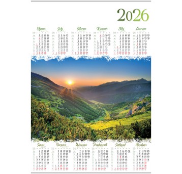 Kalendarz 2026 planszowy A1 ścienny LUCRUM Góry [PL04]