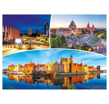 Kalendarz 2026 trójdzielny ścienny JOTAN Miasta Polski [T83]