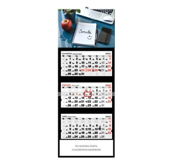 Kalendarz 2026 trójdzielny ścienny JOTAN Office [T82]