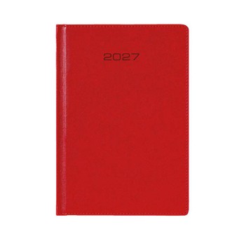 Kalendarz 2027 książkowy A5 dzienny registry drukowane JOTAN Classic kol. czerwony [KC286]